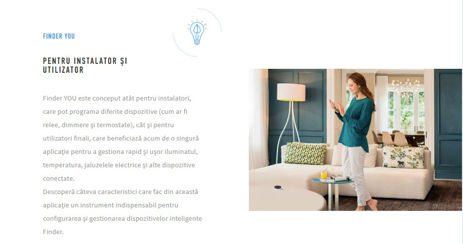 FINDER YESLY – Tehnologie smart home integrabilă ușor de către arhitecți și electricieni